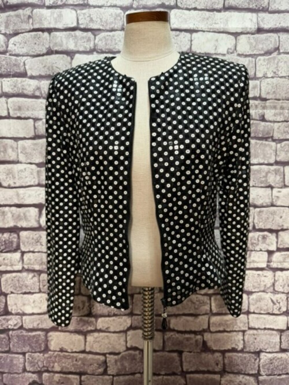 After Five Black & White Fully Lined Jacket Size 14